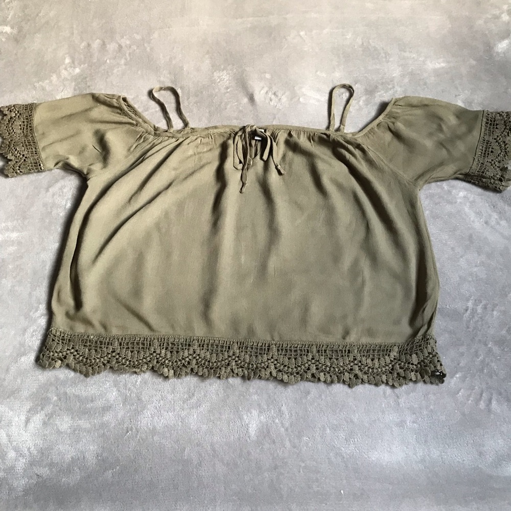 Olive Green Off the Shoulder
